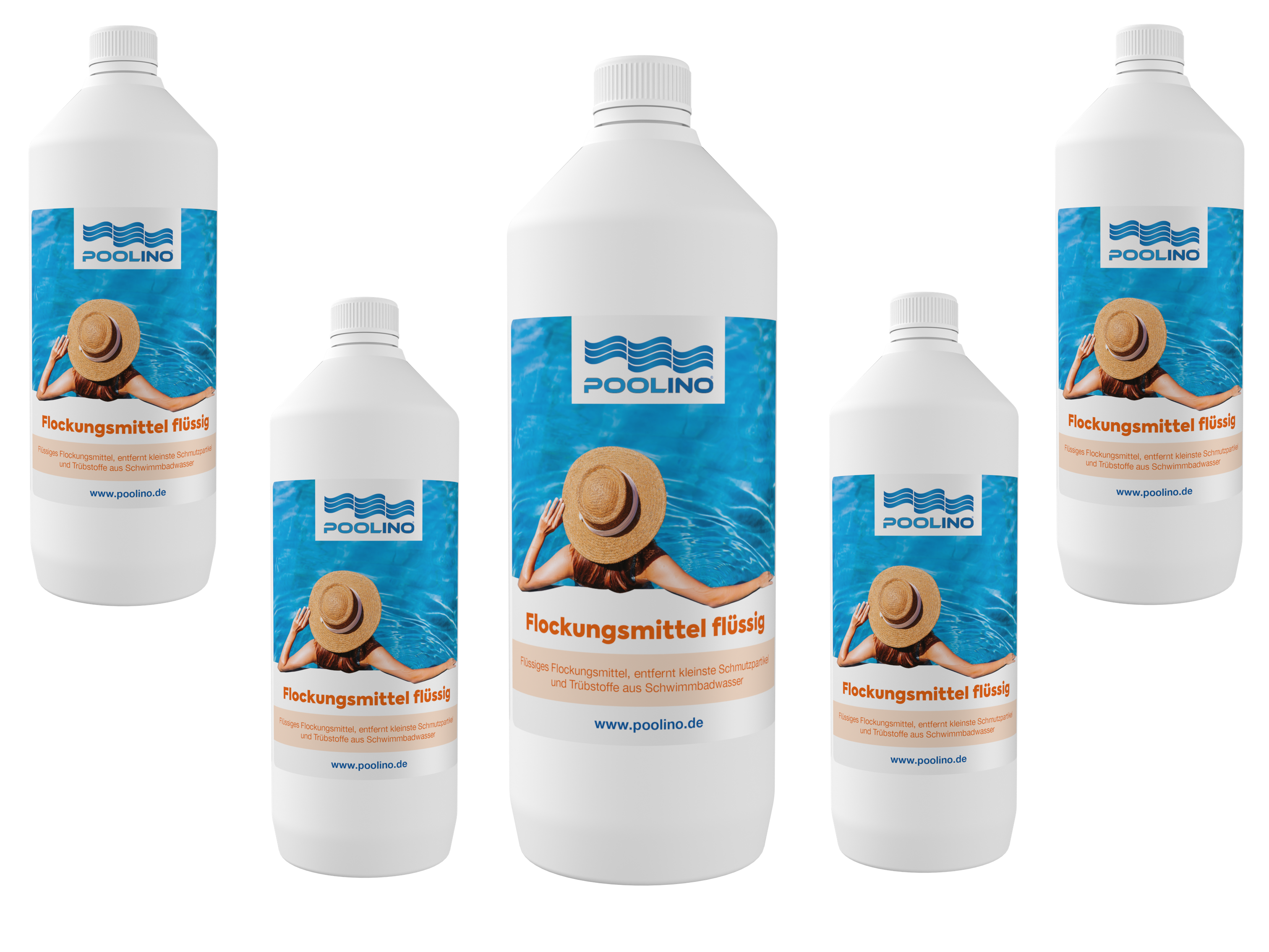 5L Flockungsmittel flüssig Poolino® (5x 1Liter) Flockmittel für Pool Schwimmbad