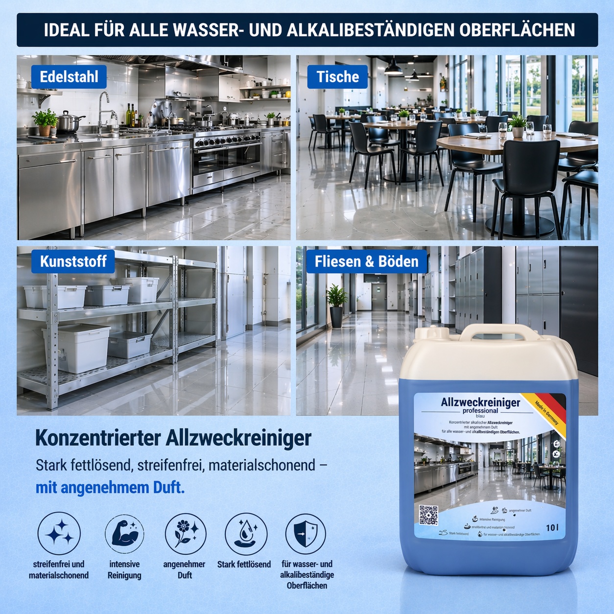 10 Liter Allzweckreiniger professional blau