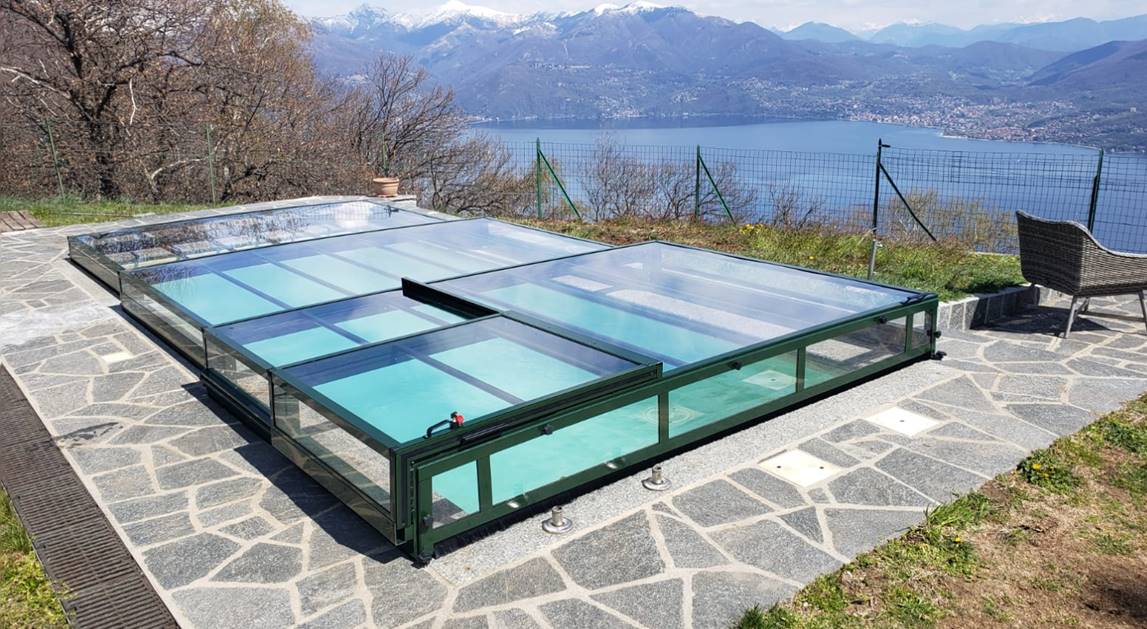Niedrige Poolüberdachungen Niedrige Poolüberdachungen