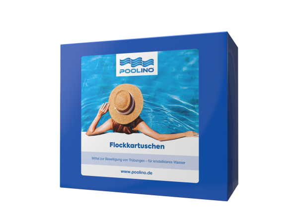 Flockkartuschen Poolino® Plus Pool Flockungsmittel 1kg (8 x 125g Kartuschen)
